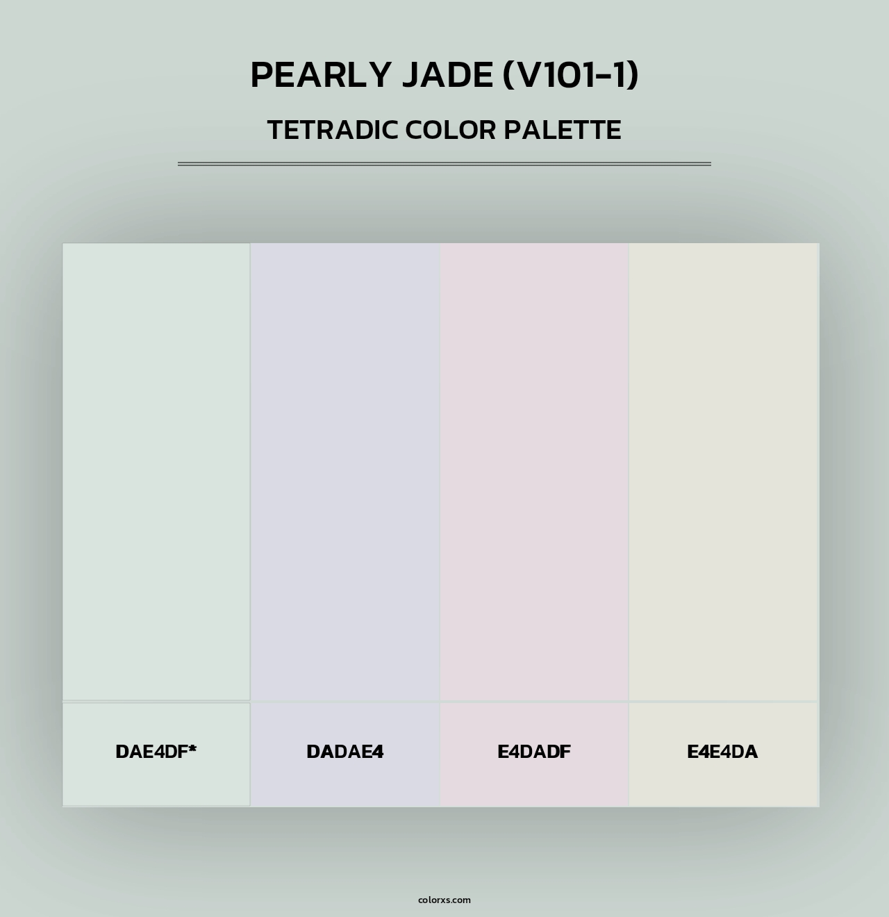 Pearly Jade (V101-1) - Tetradic Color Palette