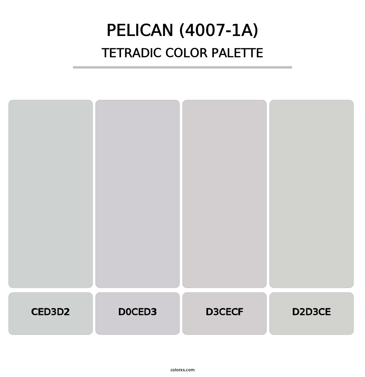 Pelican (4007-1A) - Tetradic Color Palette