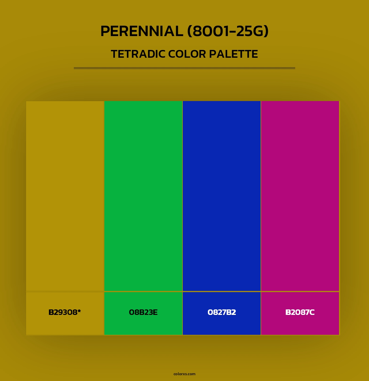 Perennial (8001-25G) - Tetradic Color Palette