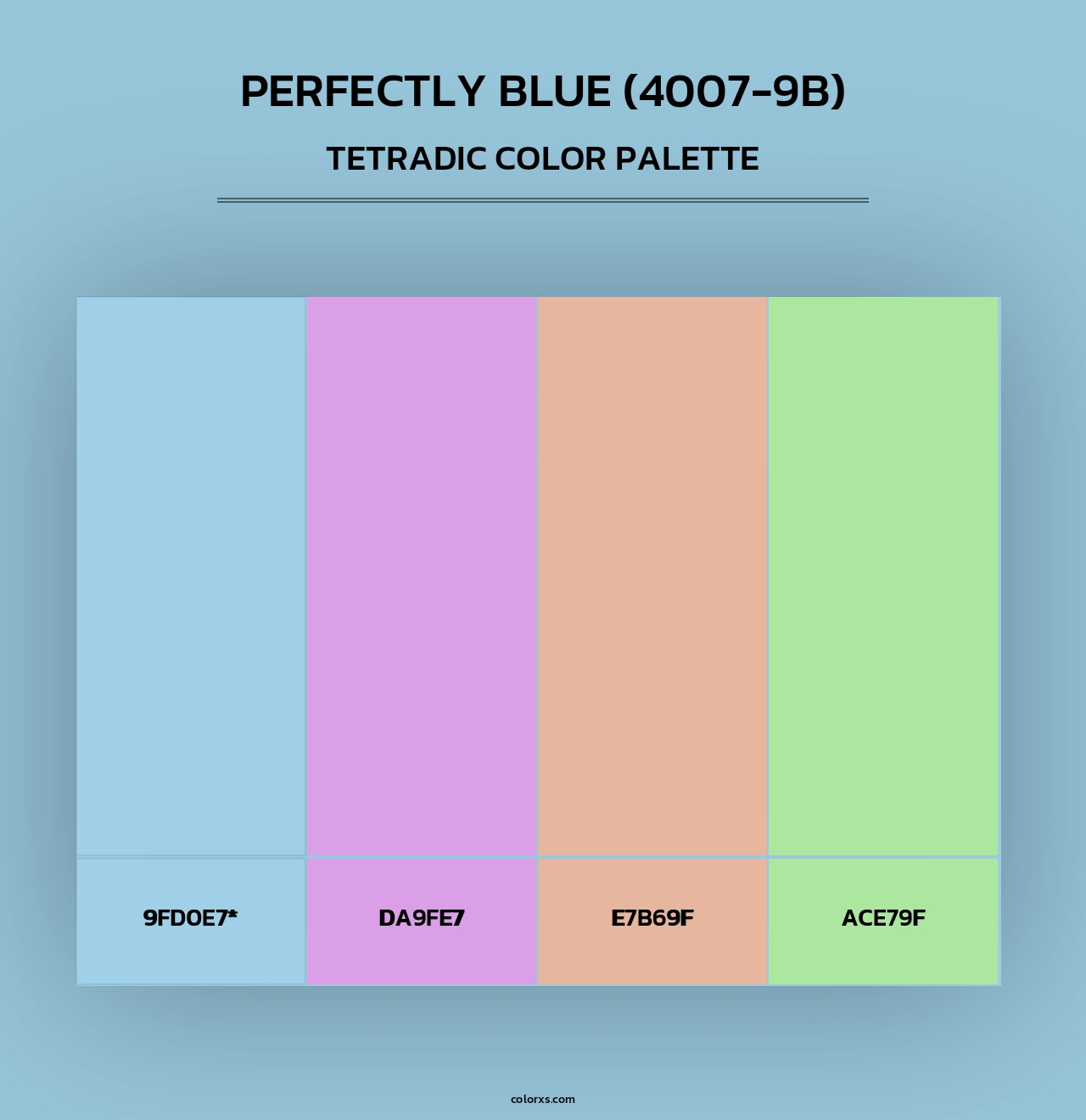 Perfectly Blue (4007-9B) - Tetradic Color Palette