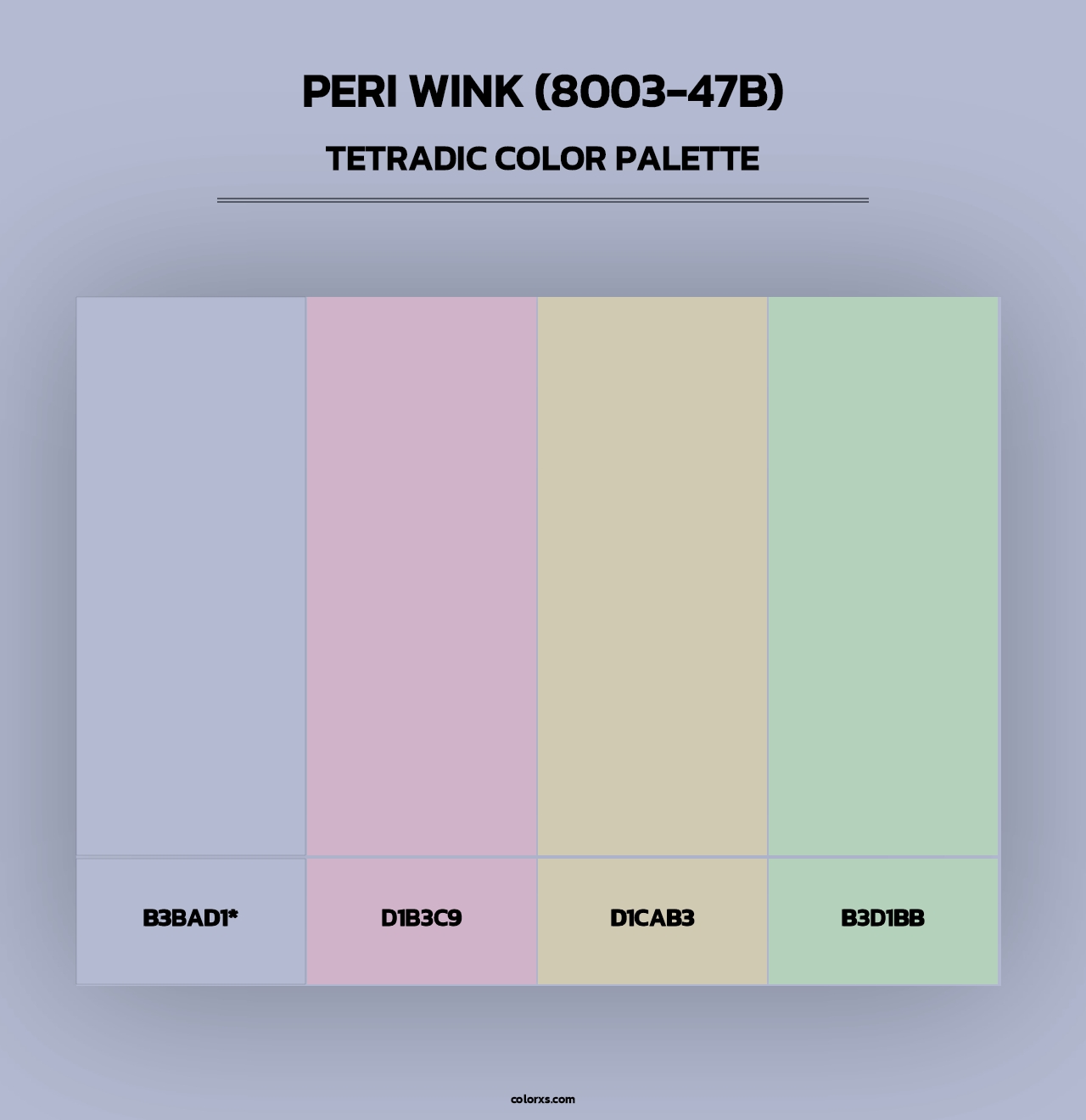 Peri Wink (8003-47B) - Tetradic Color Palette