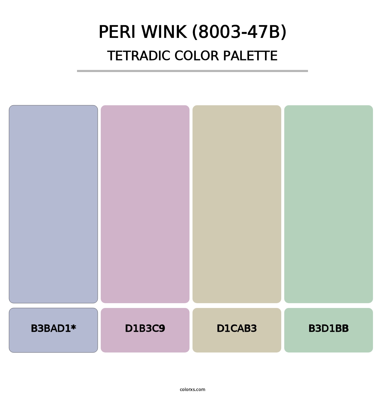 Peri Wink (8003-47B) - Tetradic Color Palette
