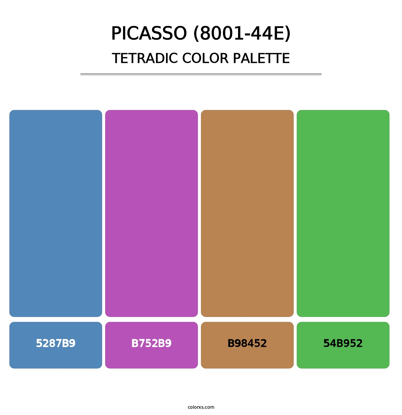 Picasso (8001-44E) - Tetradic Color Palette