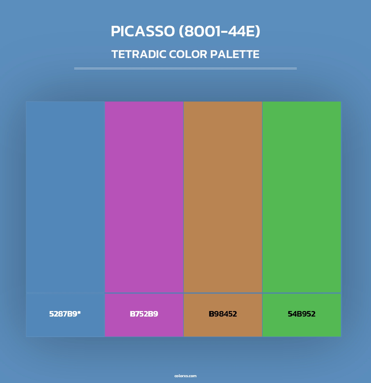 Picasso (8001-44E) - Tetradic Color Palette