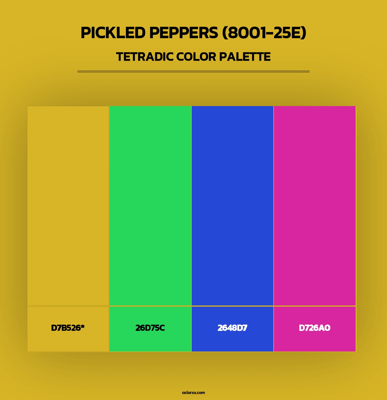 Pickled Peppers (8001-25E) - Tetradic Color Palette