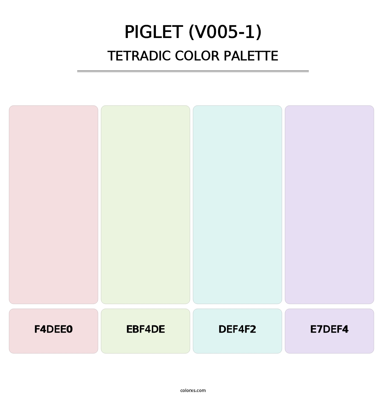 Piglet (V005-1) - Tetradic Color Palette