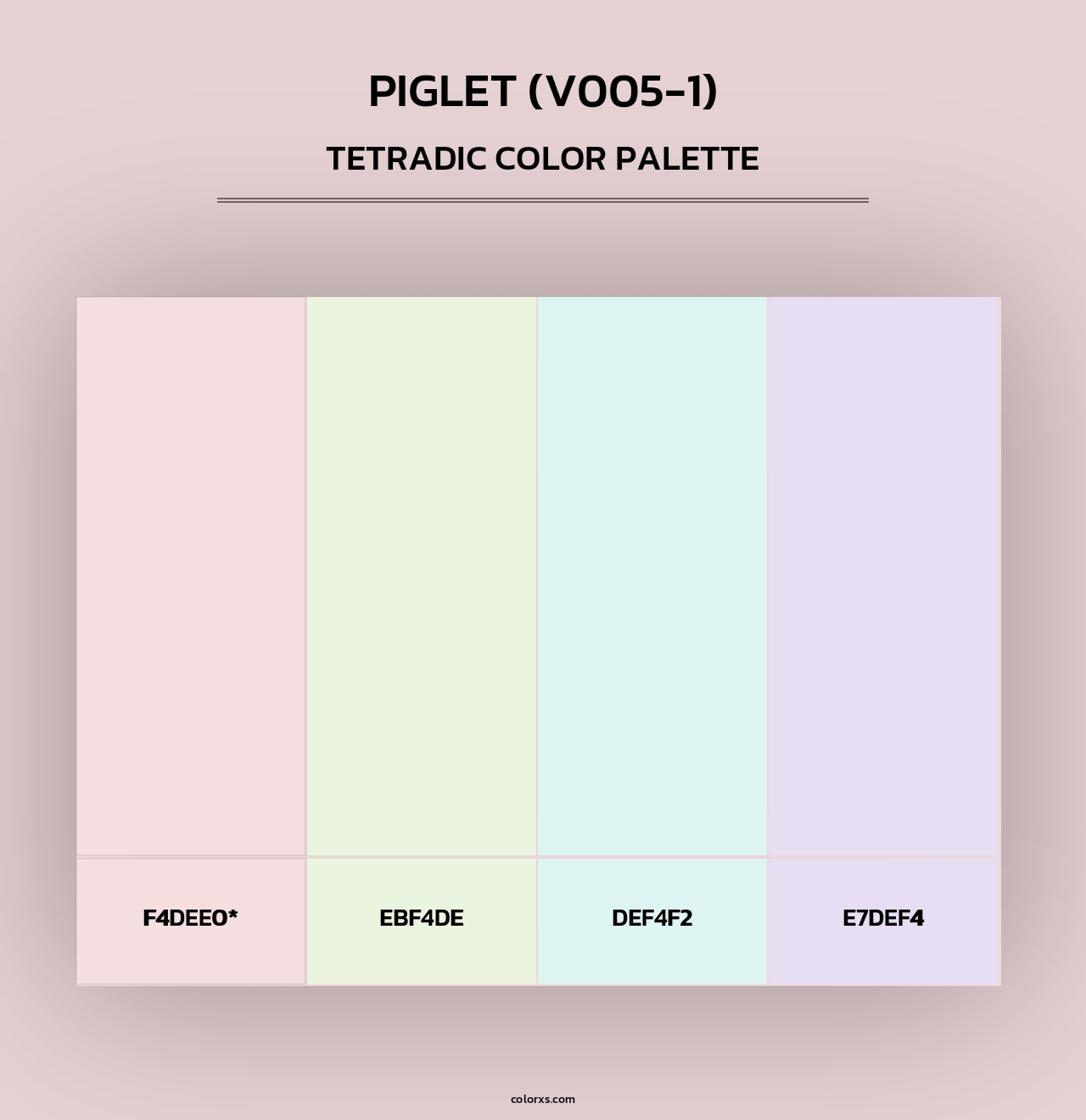 Piglet (V005-1) - Tetradic Color Palette