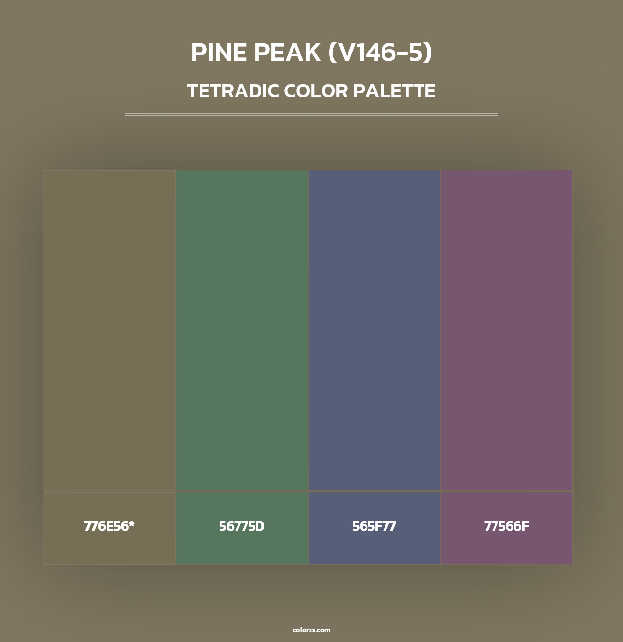 Pine Peak (V146-5) - Tetradic Color Palette