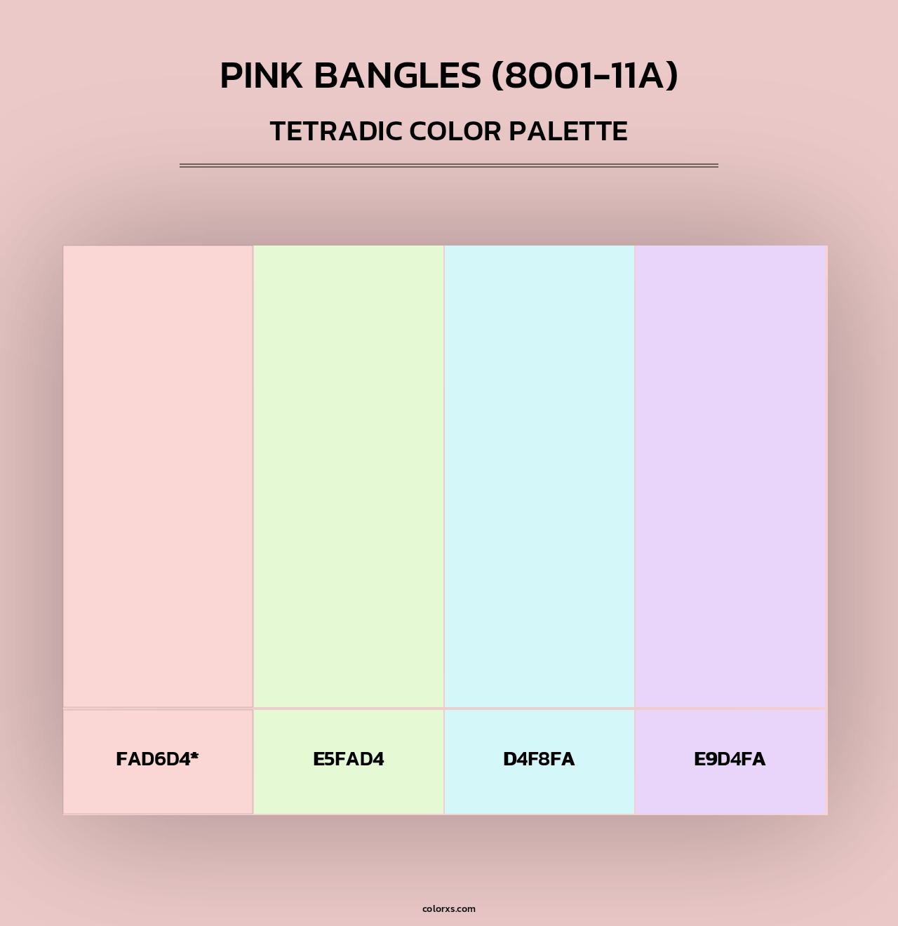 Pink Bangles (8001-11A) - Tetradic Color Palette