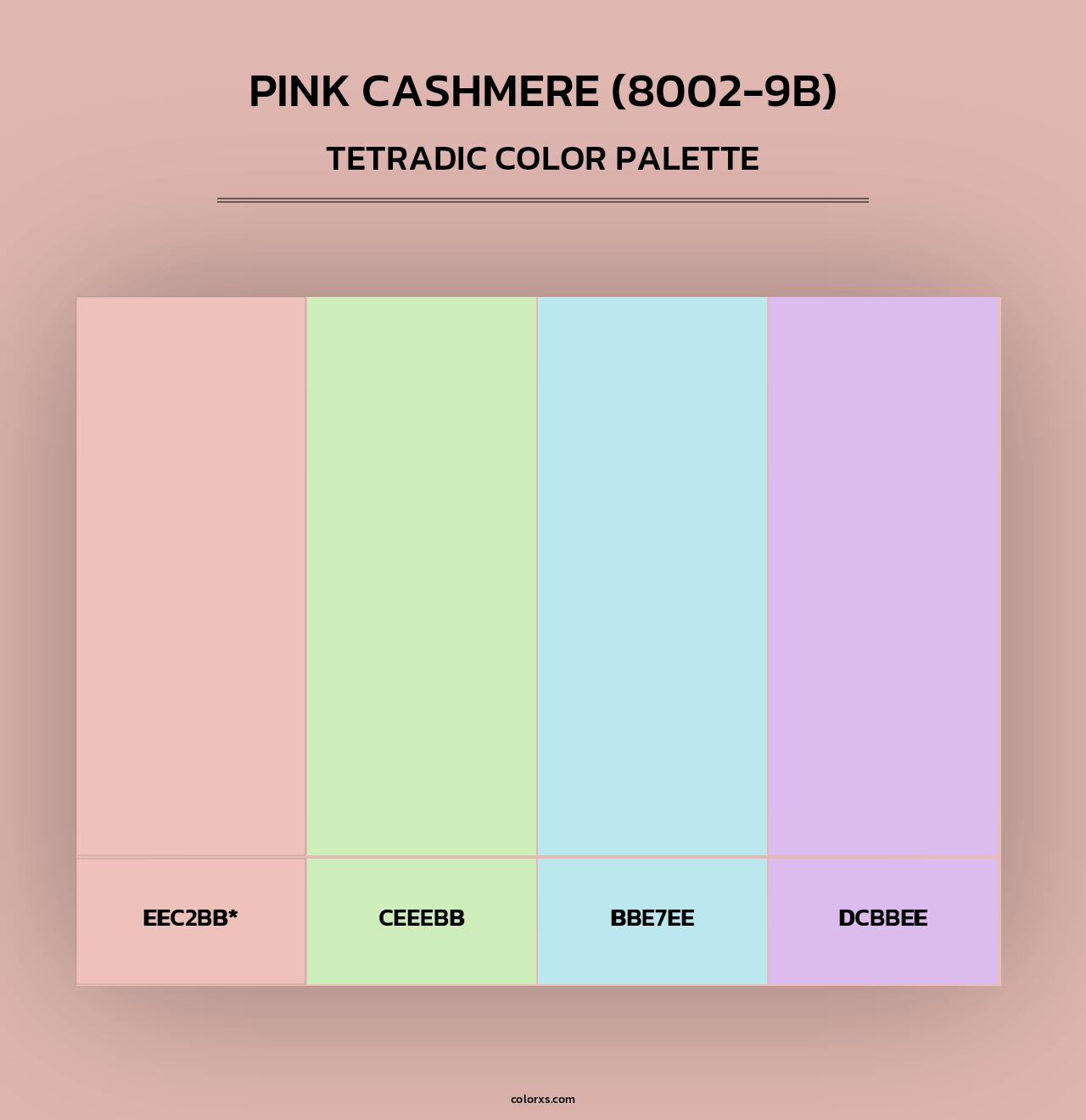 Pink Cashmere (8002-9B) - Tetradic Color Palette