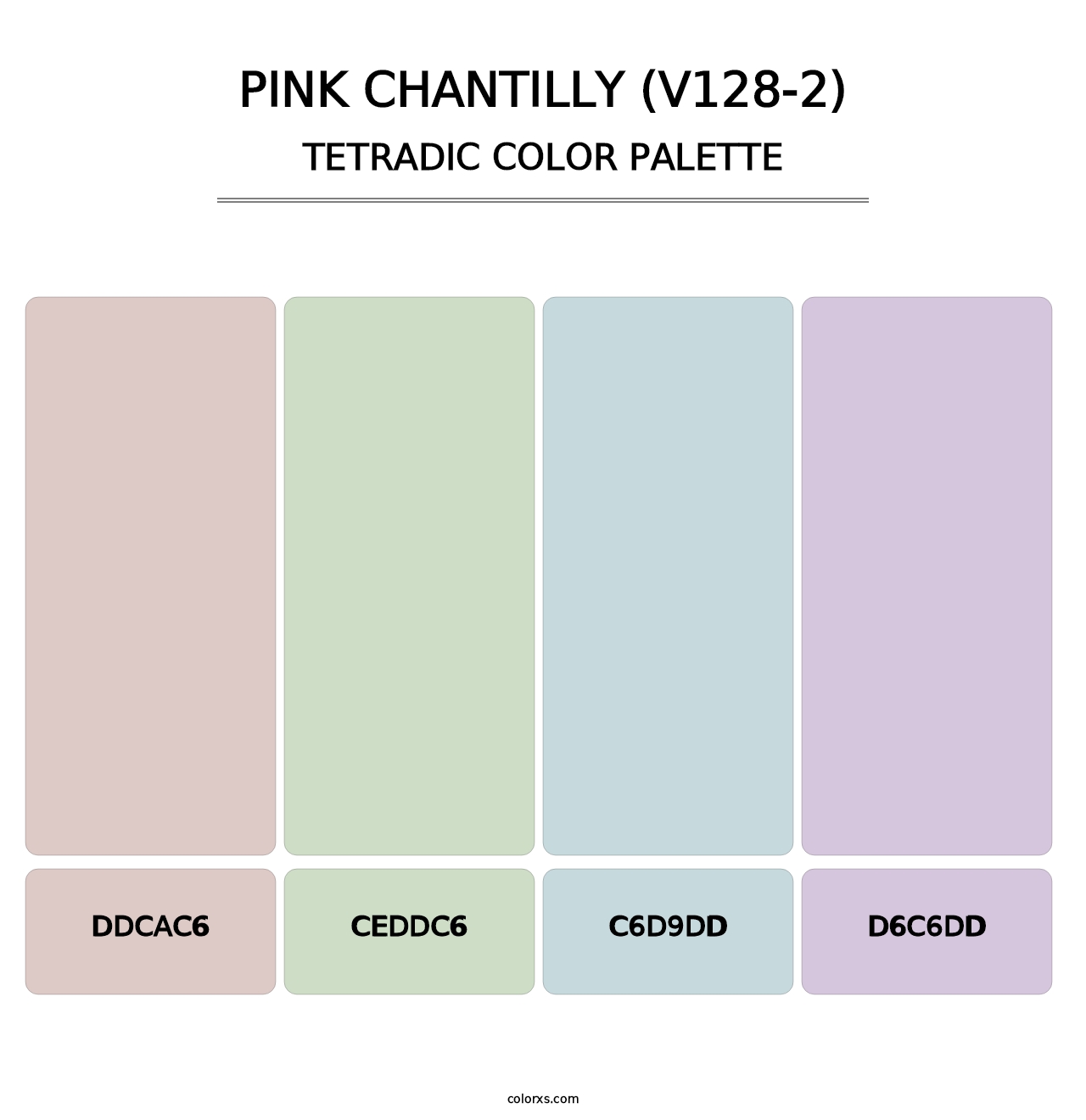 Pink Chantilly (V128-2) - Tetradic Color Palette