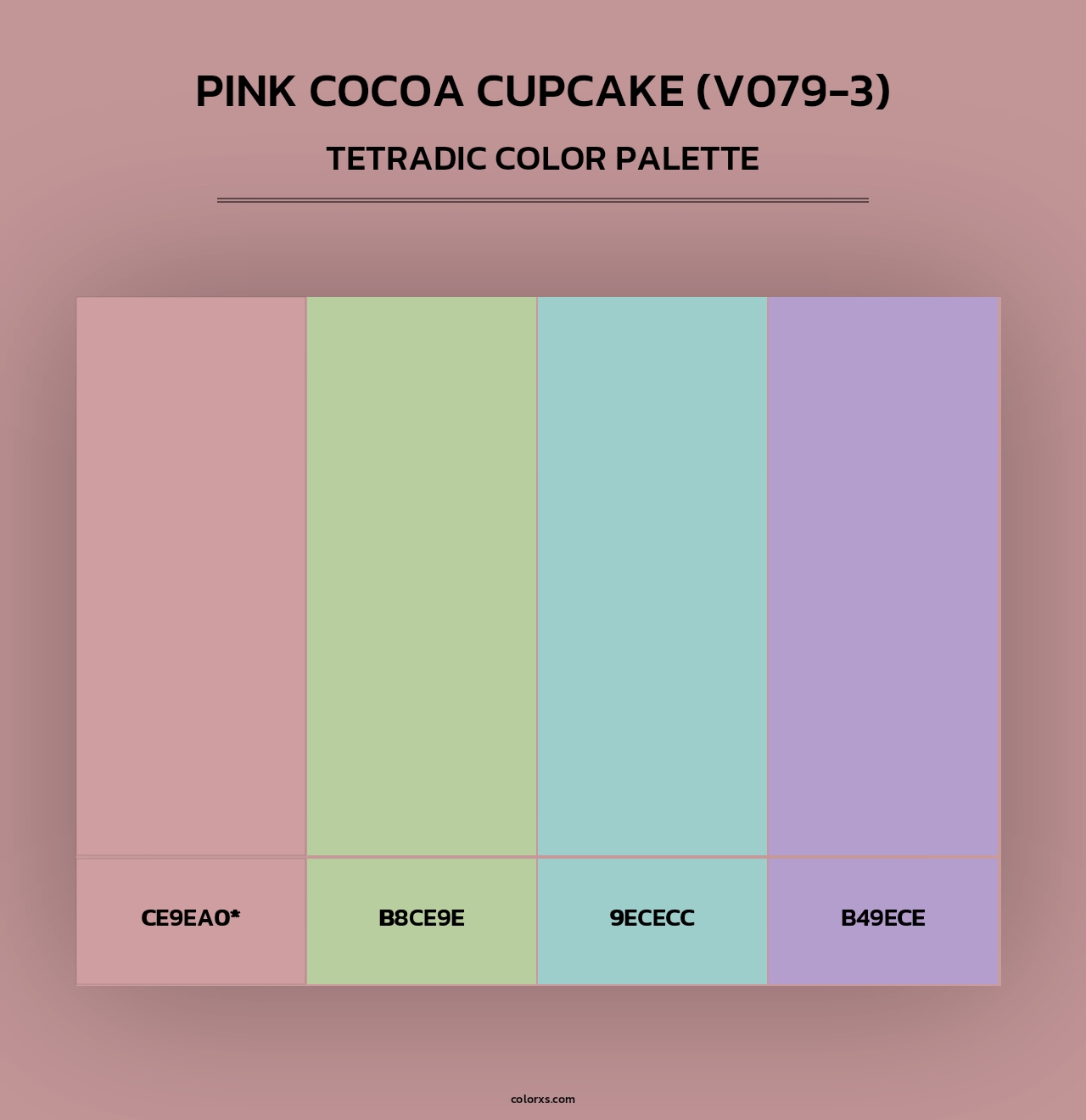 Pink Cocoa Cupcake (V079-3) - Tetradic Color Palette