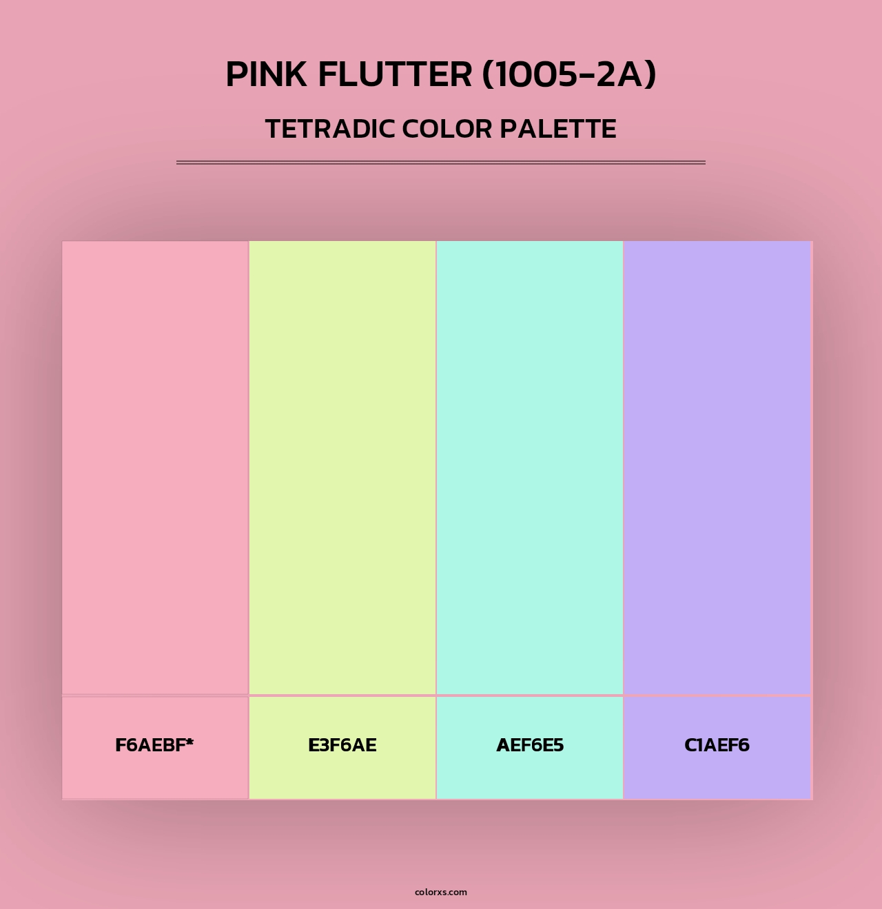 Pink Flutter (1005-2A) - Tetradic Color Palette