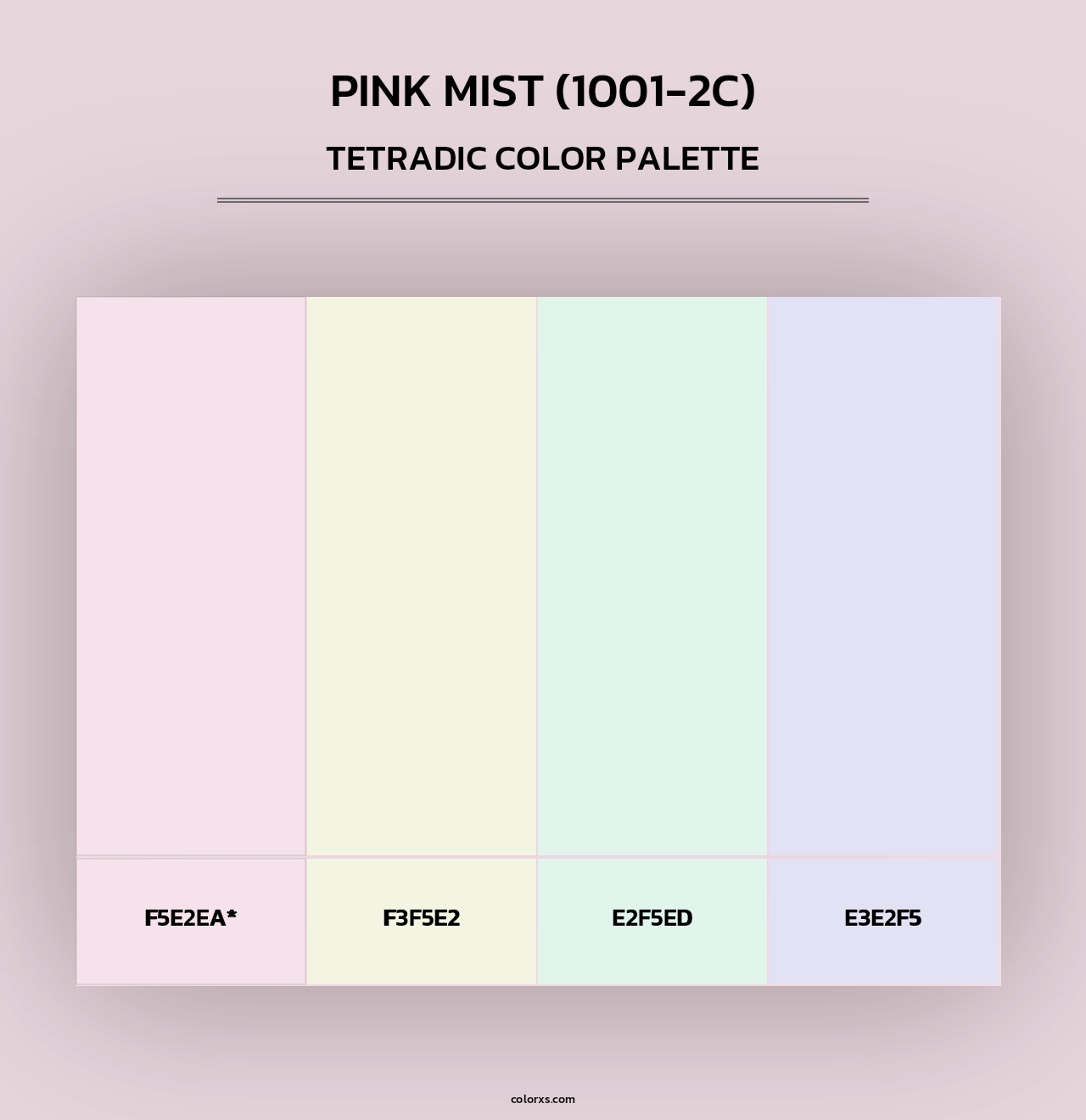 Pink Mist (1001-2C) - Tetradic Color Palette