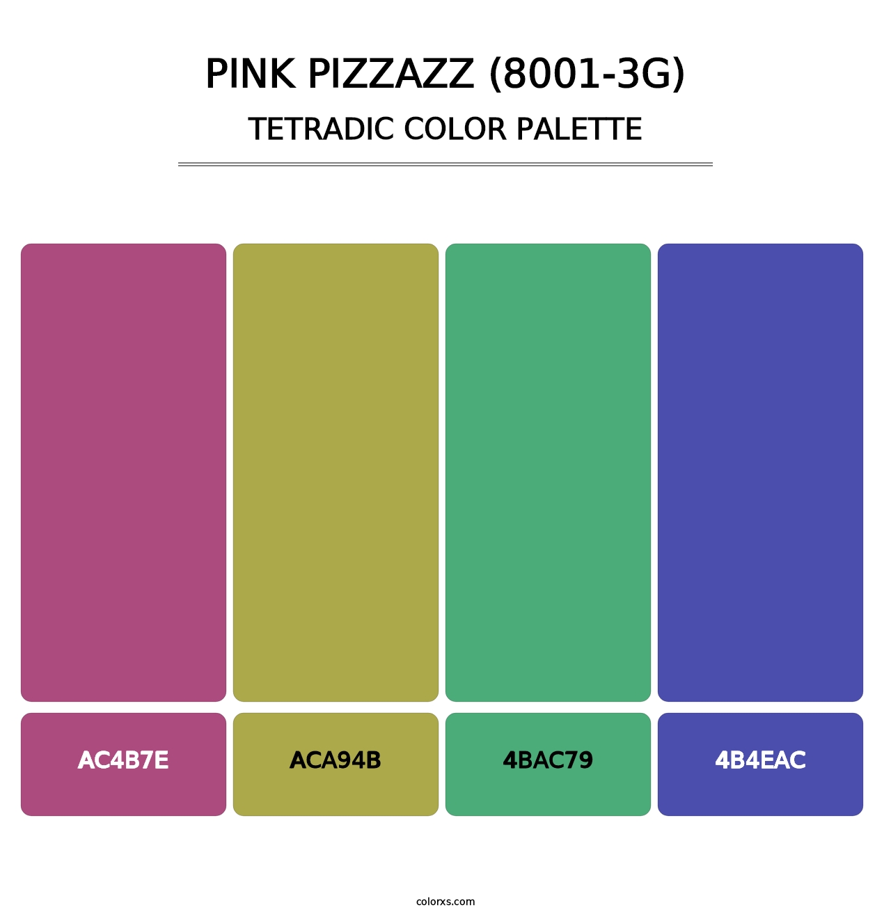 Pink Pizzazz (8001-3G) - Tetradic Color Palette