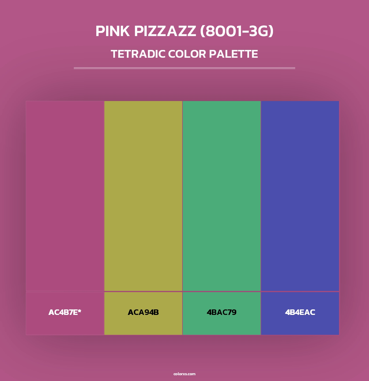 Pink Pizzazz (8001-3G) - Tetradic Color Palette