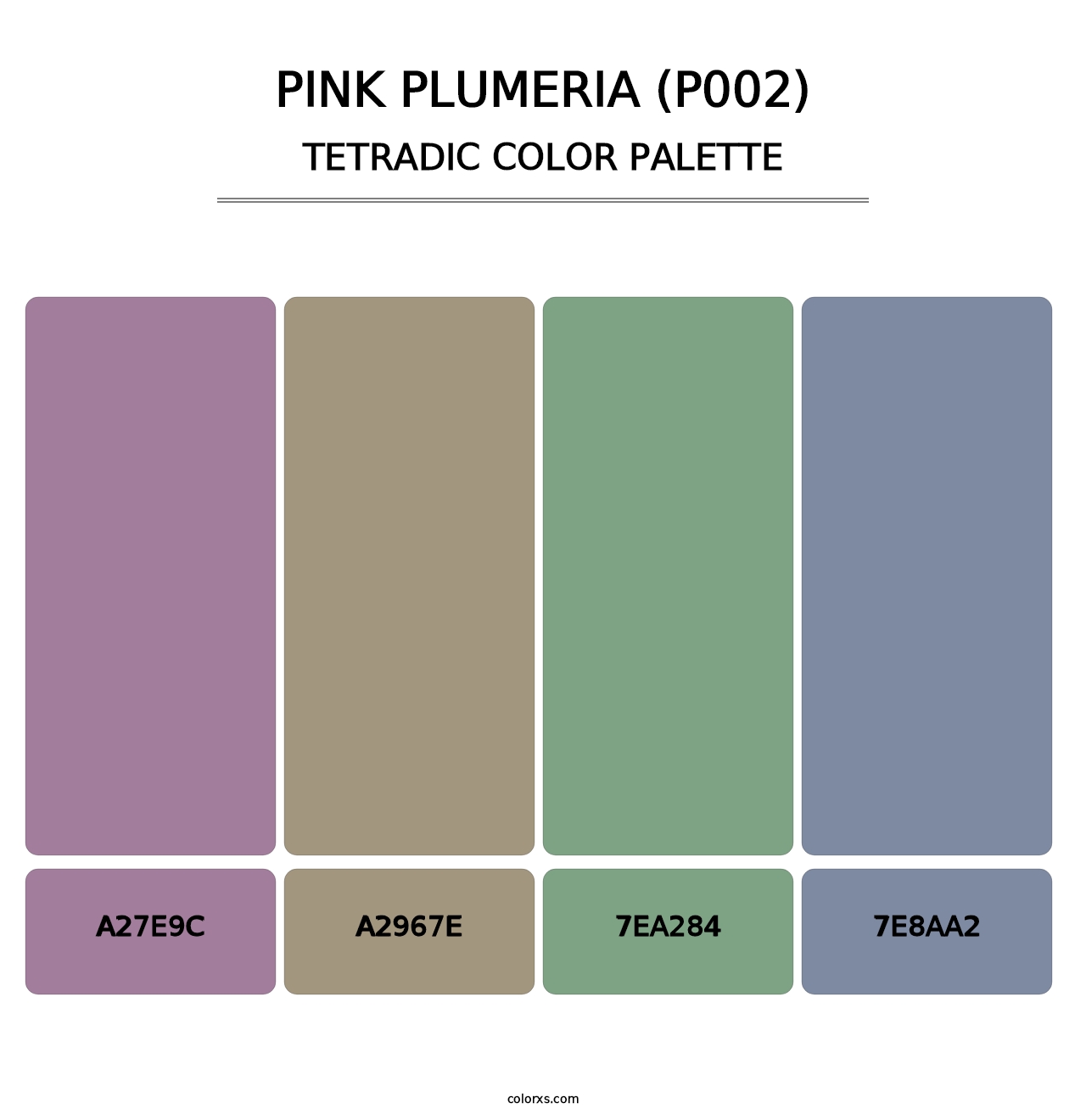 Pink Plumeria (P002) - Tetradic Color Palette
