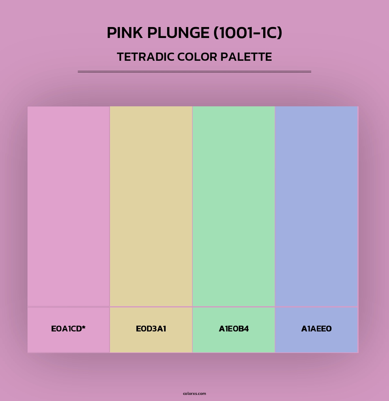 Pink Plunge (1001-1C) - Tetradic Color Palette