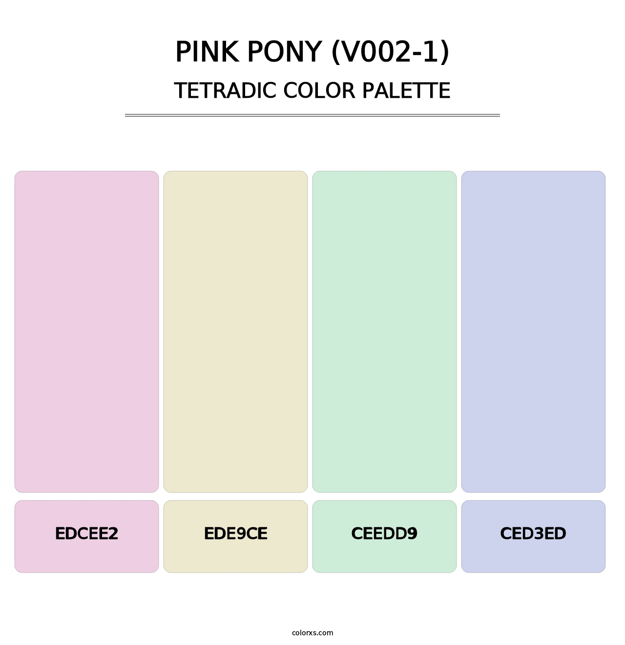 Pink Pony (V002-1) - Tetradic Color Palette