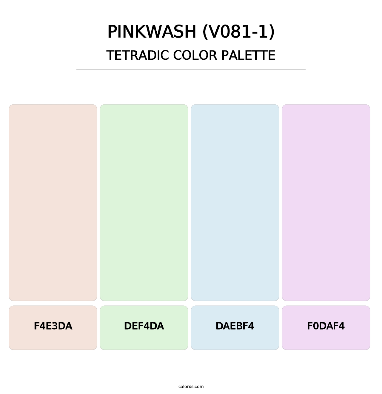Pinkwash (V081-1) - Tetradic Color Palette