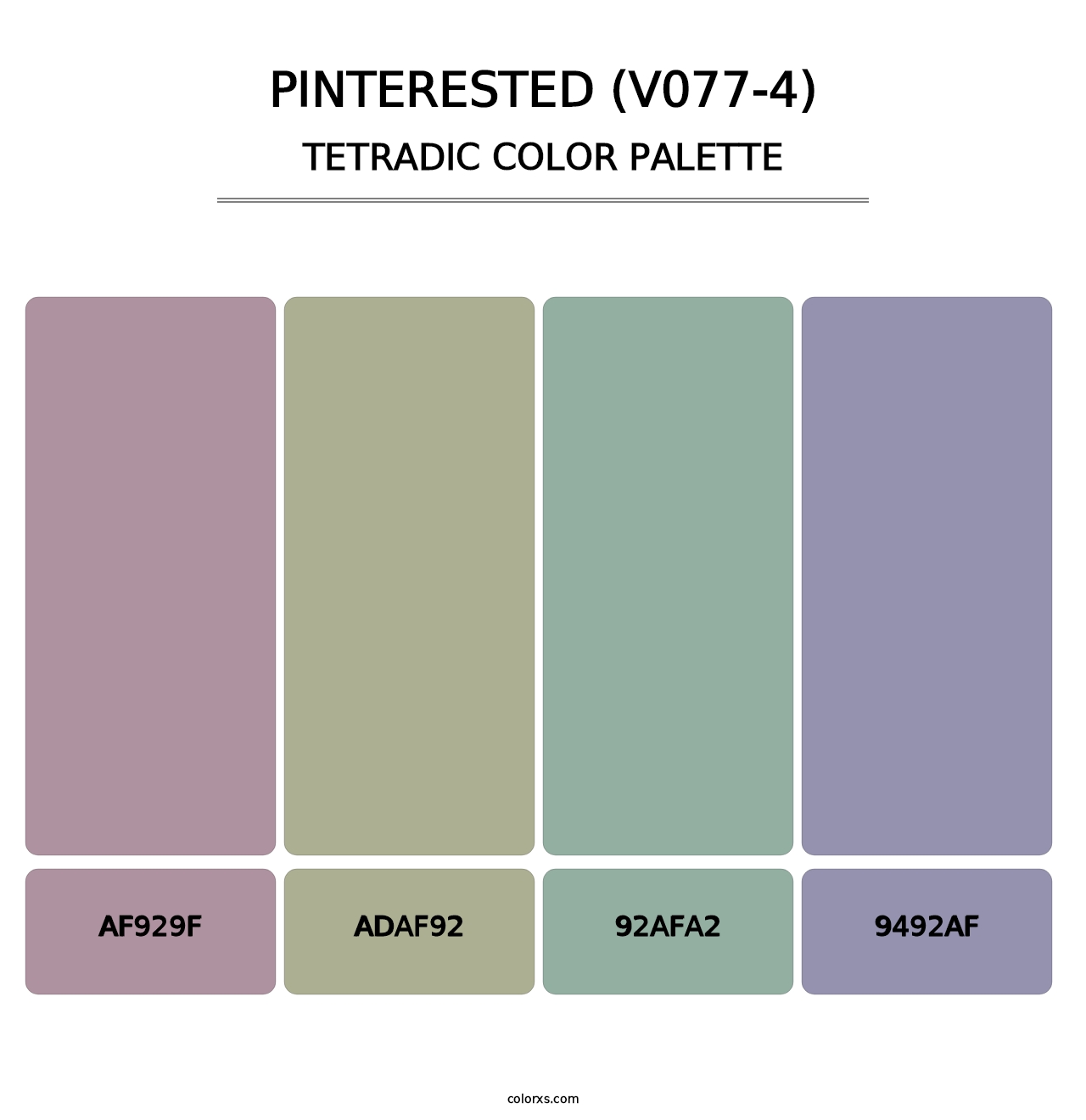Pinterested (V077-4) - Tetradic Color Palette