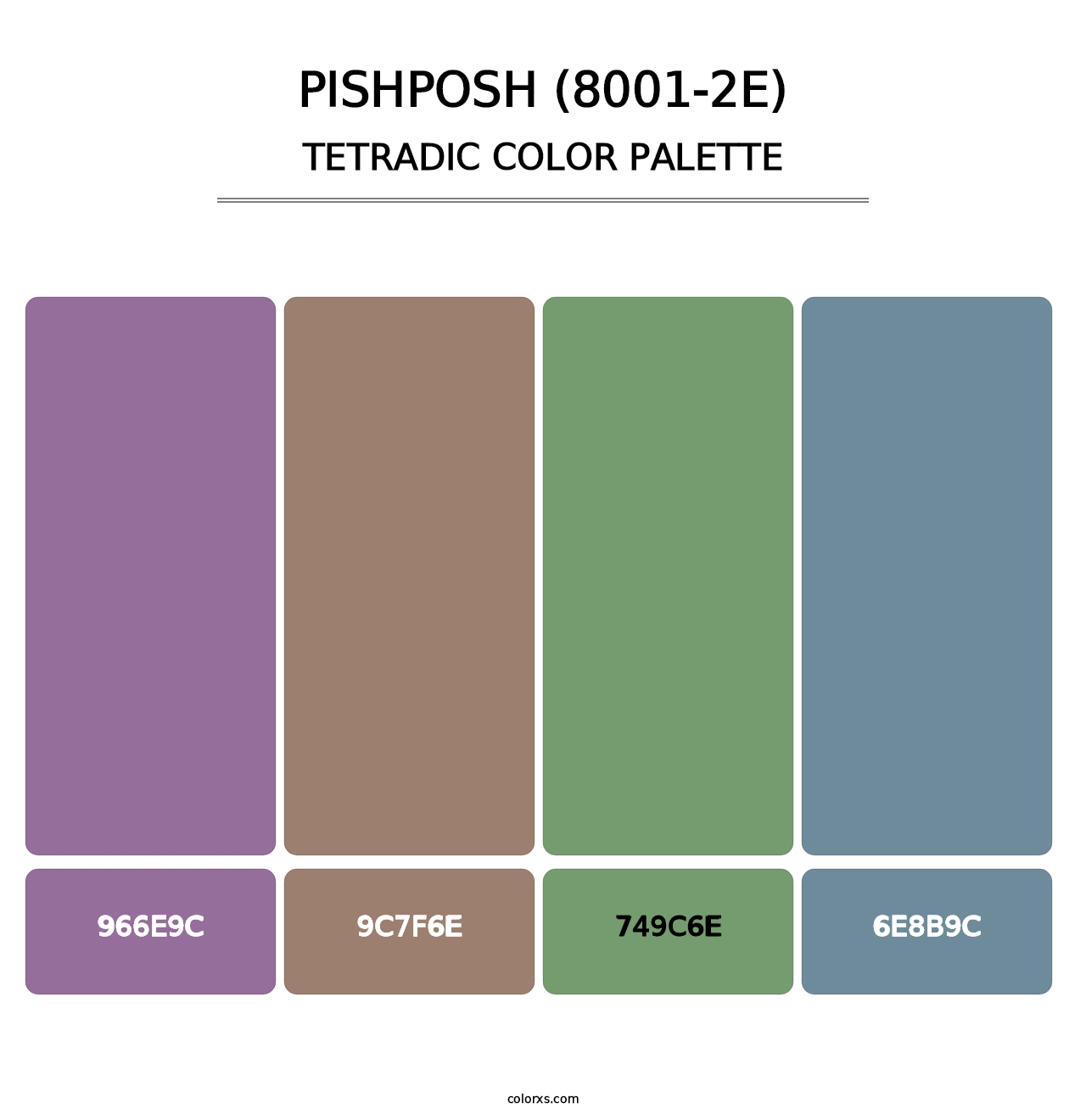 Pishposh (8001-2E) - Tetradic Color Palette