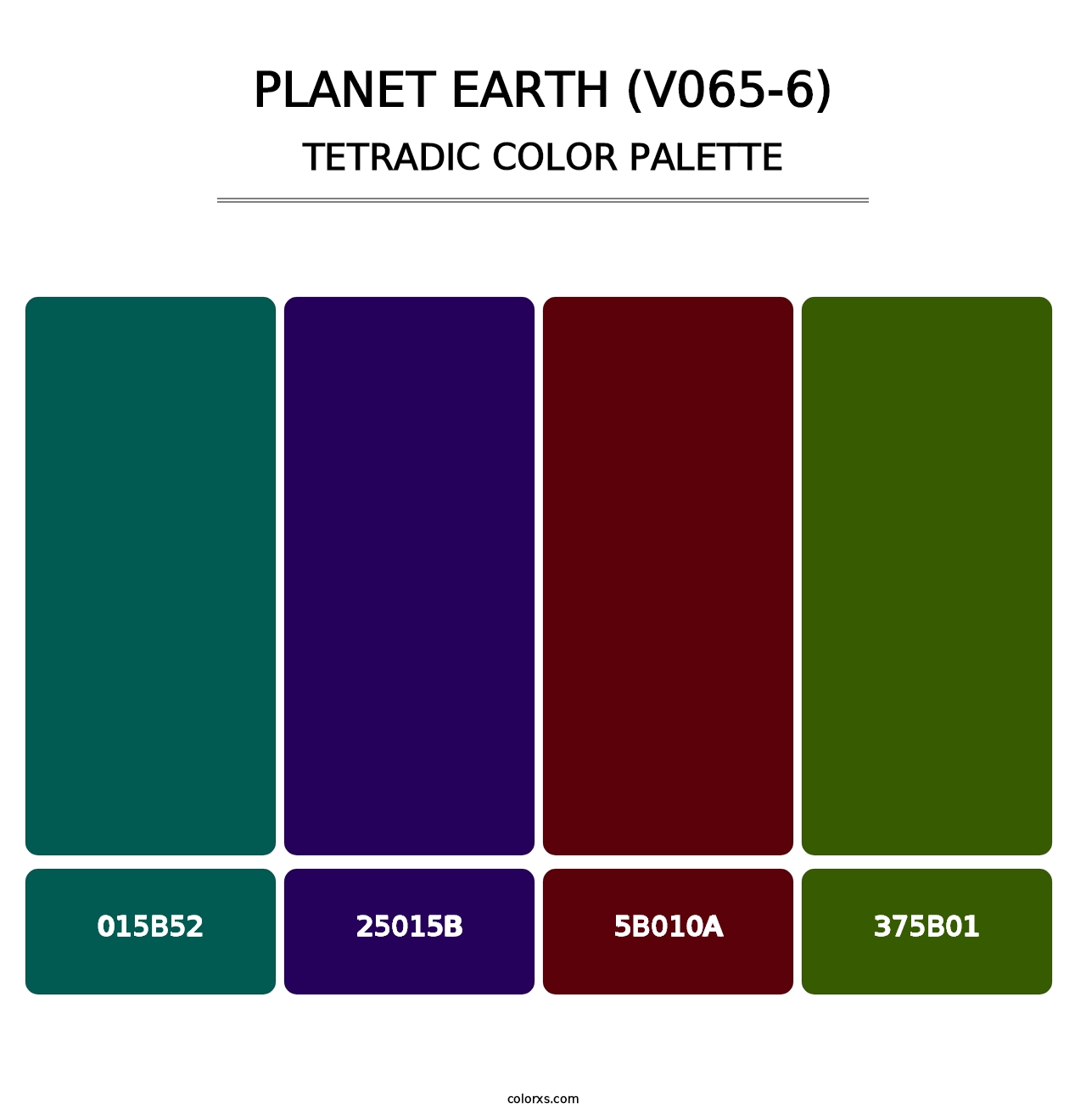 Planet Earth (V065-6) - Tetradic Color Palette