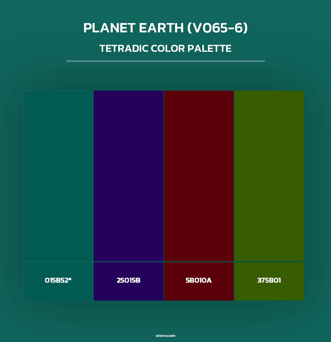 Planet Earth (V065-6) - Tetradic Color Palette
