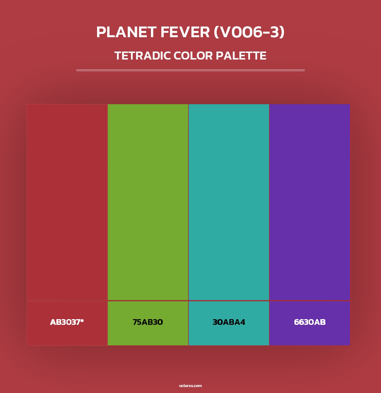 Planet Fever (V006-3) - Tetradic Color Palette