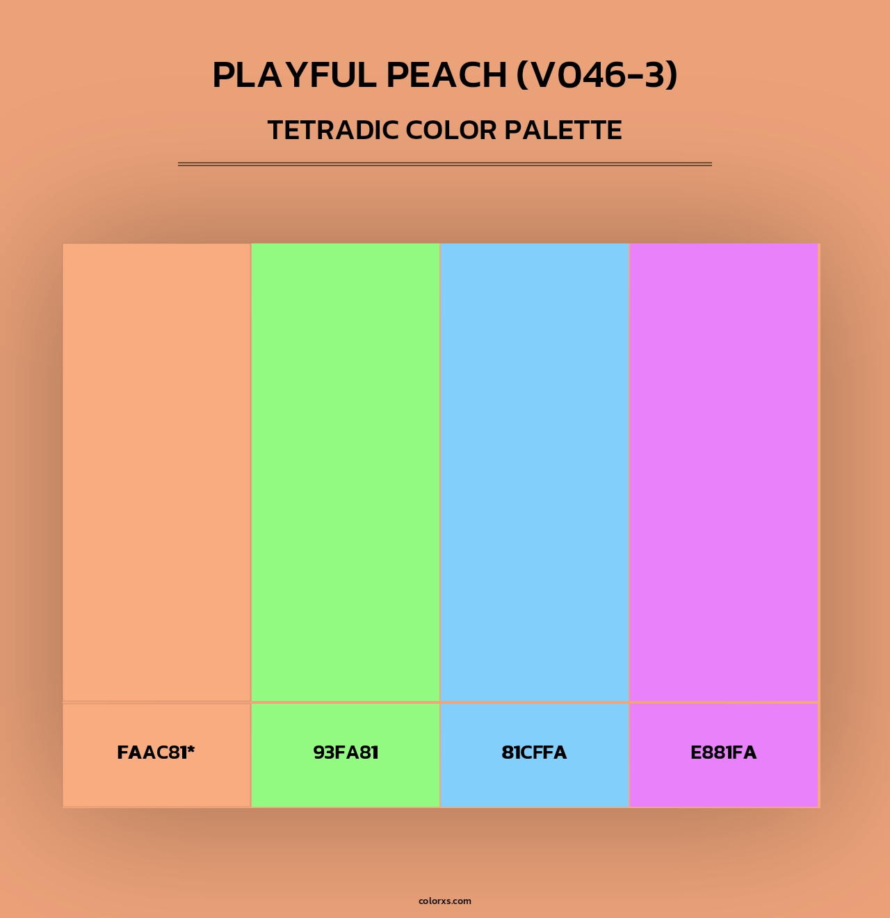 Playful Peach (V046-3) - Tetradic Color Palette