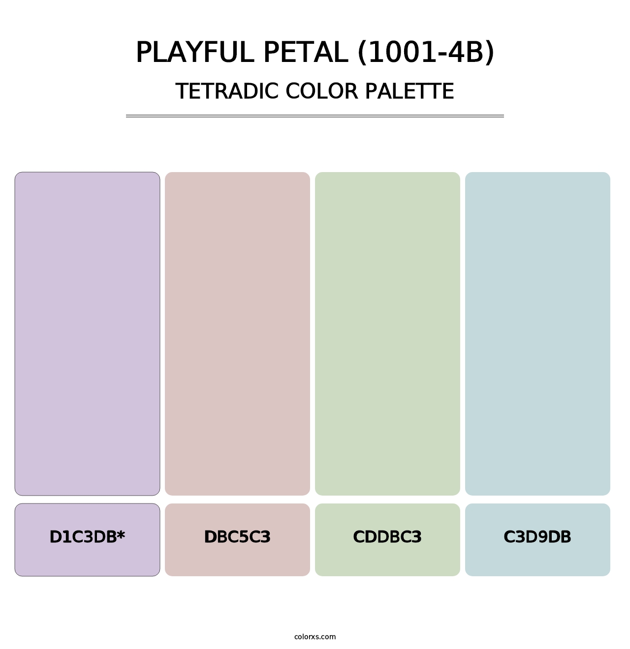 Playful Petal (1001-4B) - Tetradic Color Palette