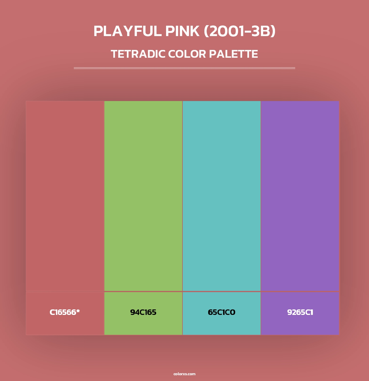 Playful Pink (2001-3B) - Tetradic Color Palette