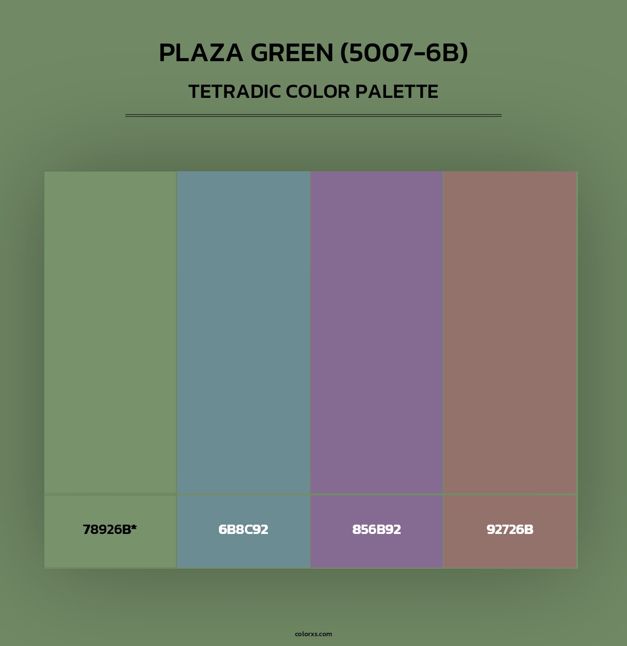 Plaza Green (5007-6B) - Tetradic Color Palette