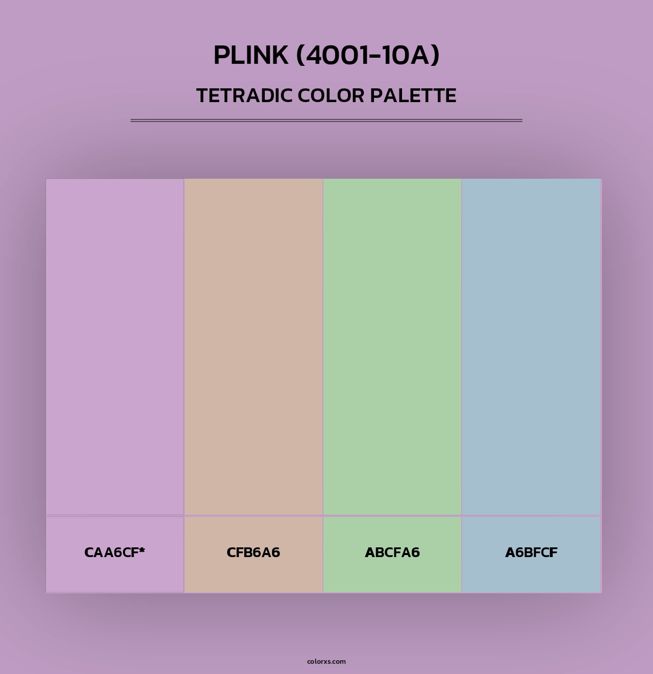 Plink (4001-10A) - Tetradic Color Palette