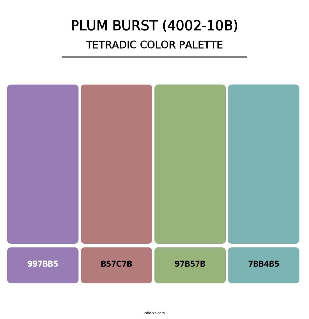 Plum Burst (4002-10B) - Tetradic Color Palette