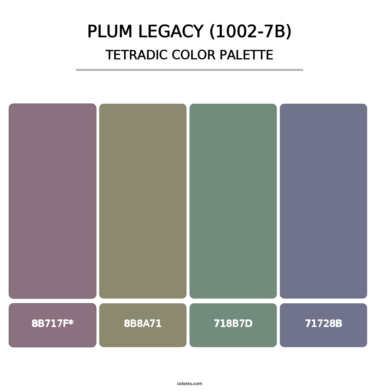 Plum Legacy (1002-7B) - Tetradic Color Palette