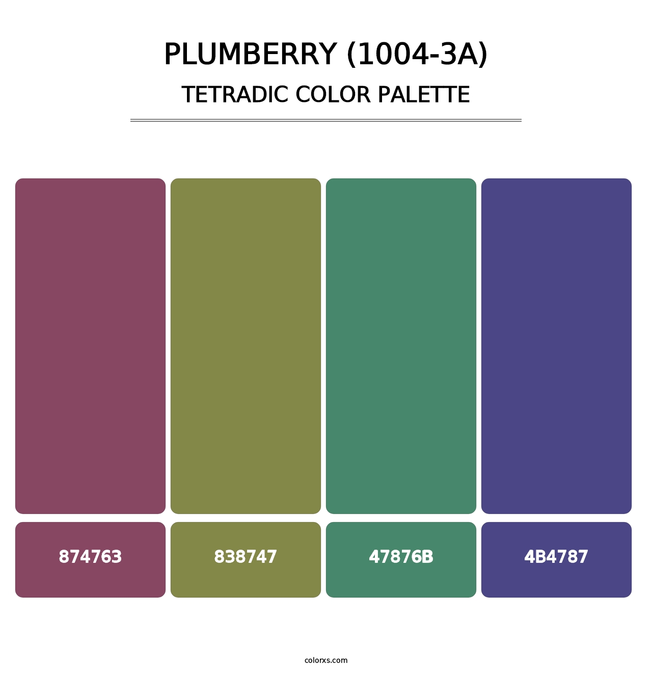 Plumberry (1004-3A) - Tetradic Color Palette