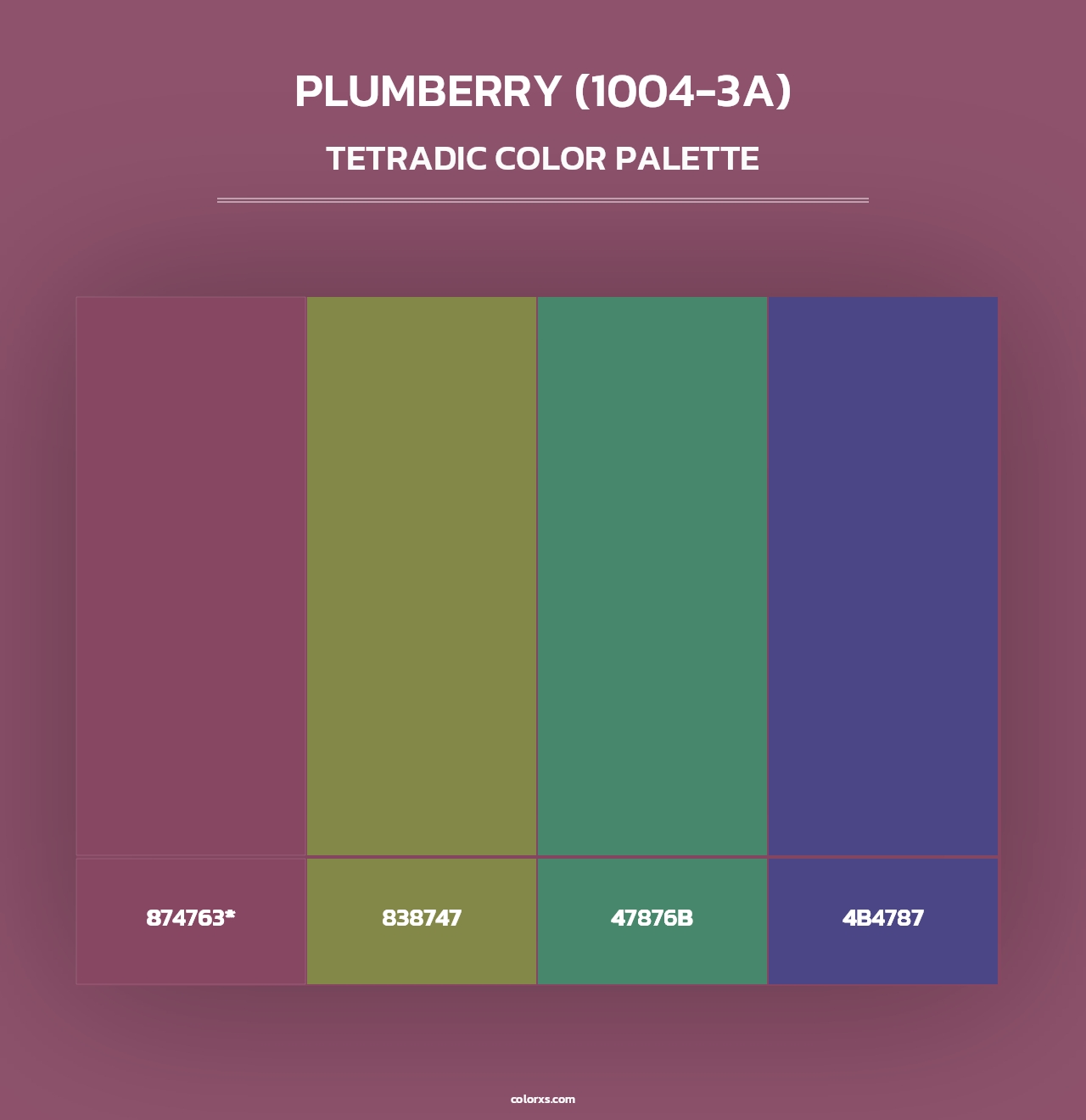 Plumberry (1004-3A) - Tetradic Color Palette