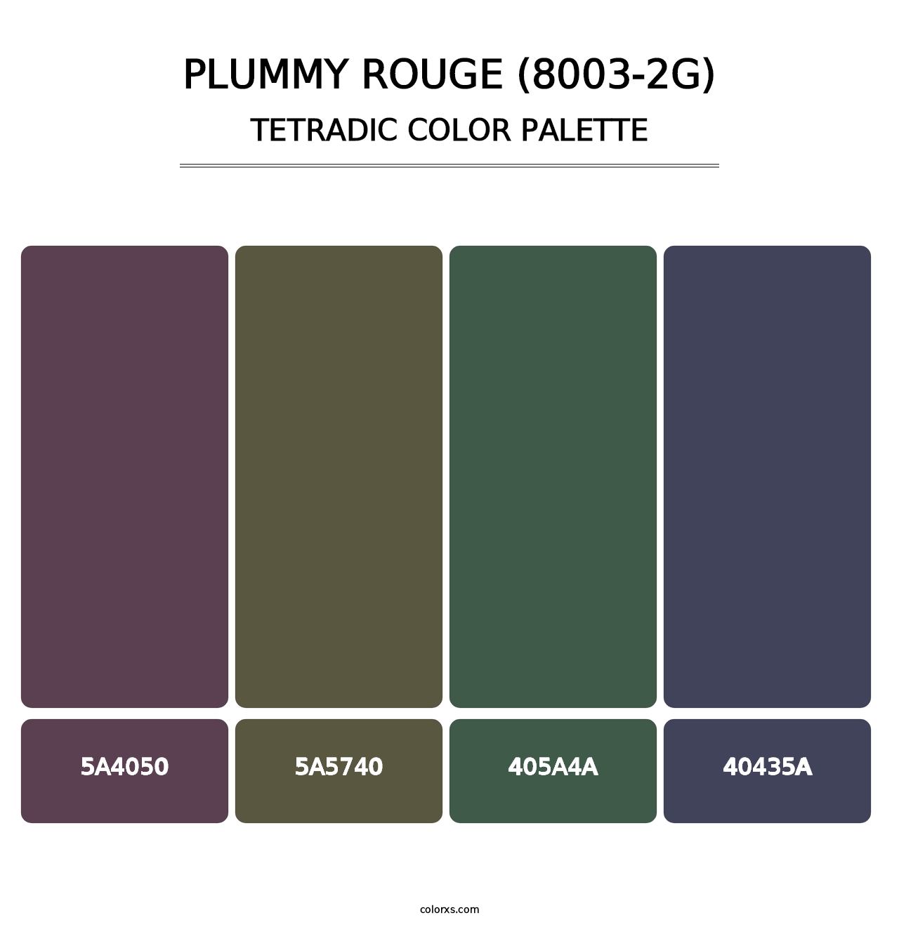 Plummy Rouge (8003-2G) - Tetradic Color Palette