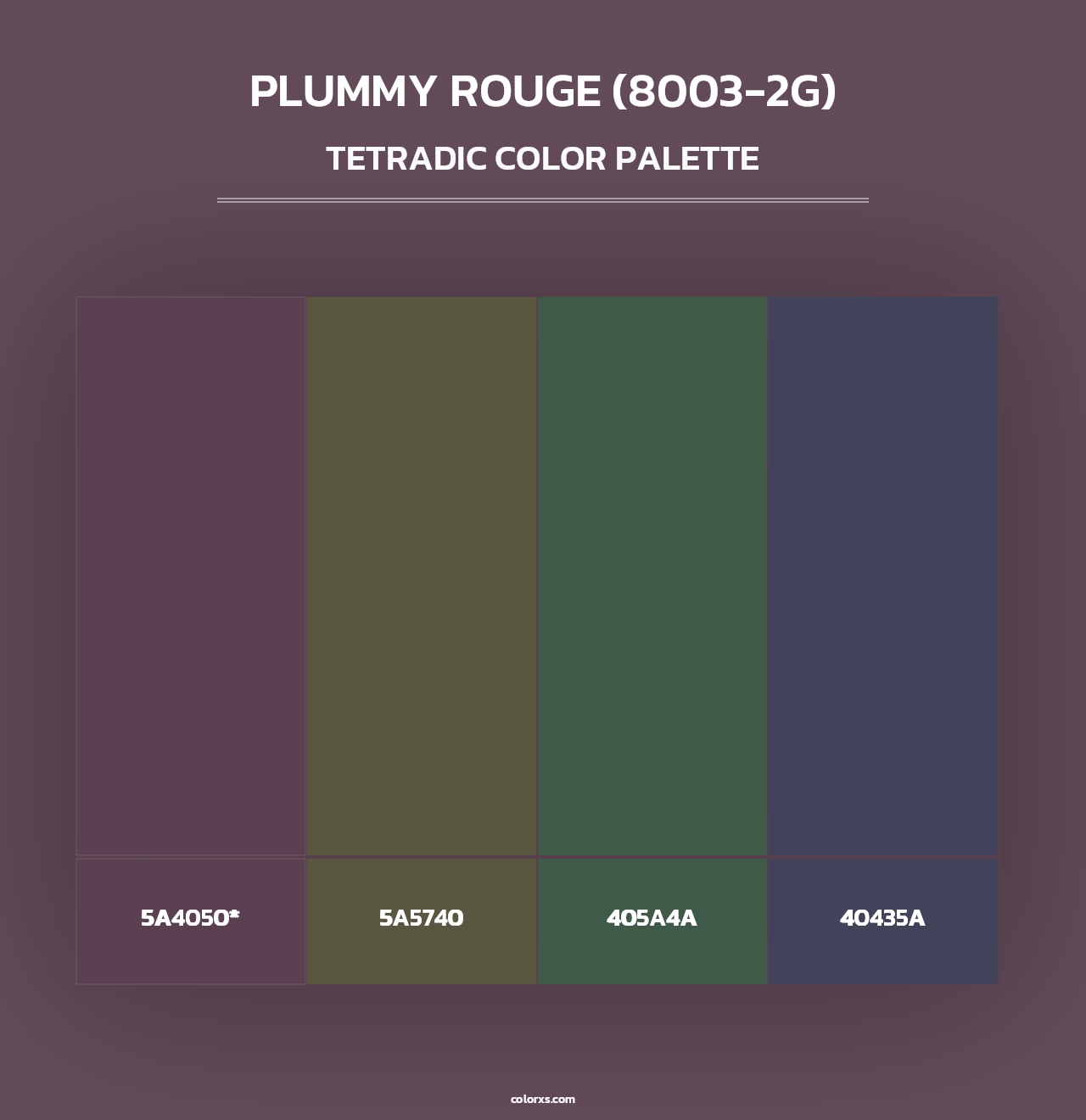 Plummy Rouge (8003-2G) - Tetradic Color Palette