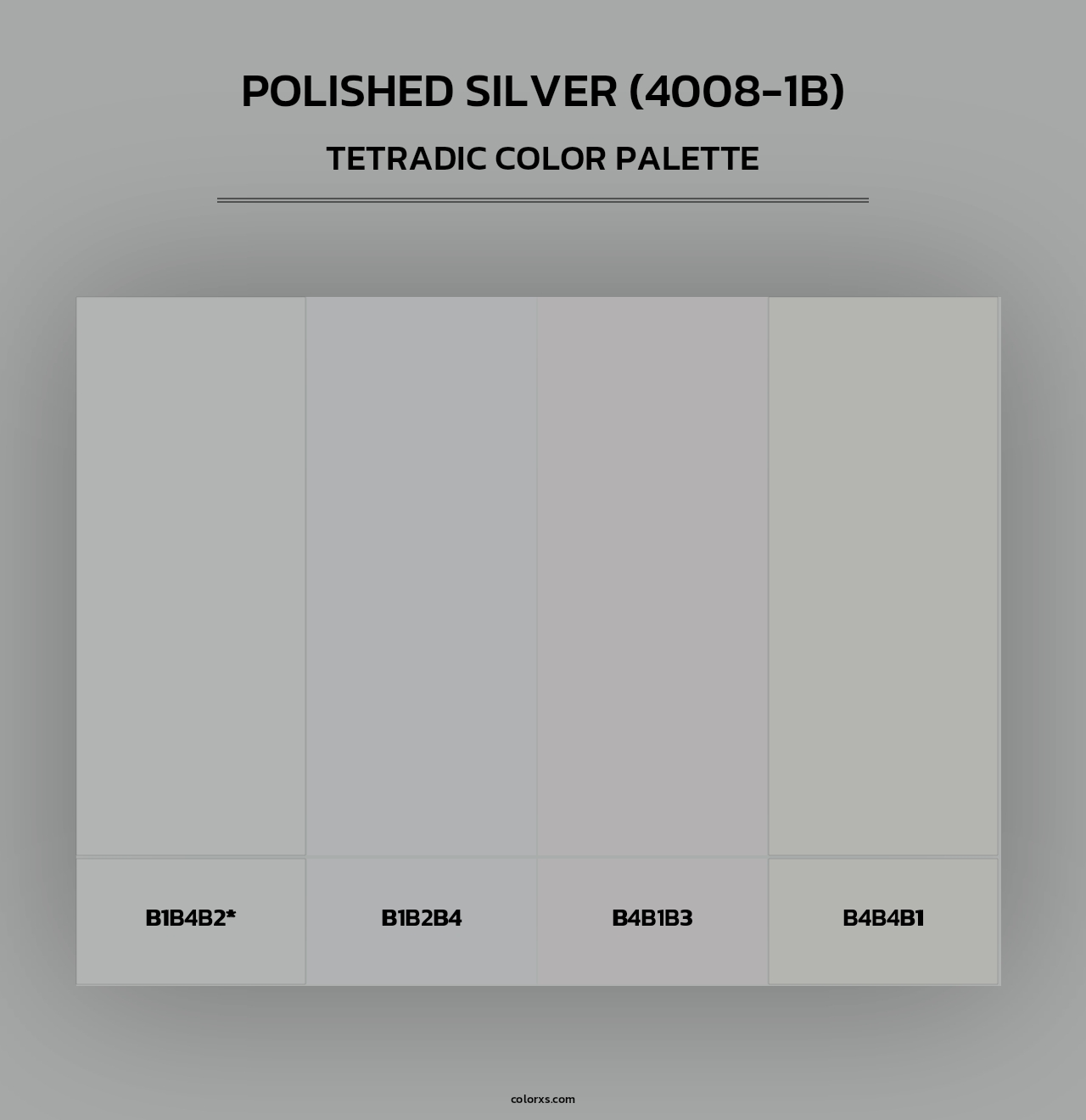 Polished Silver (4008-1B) - Tetradic Color Palette