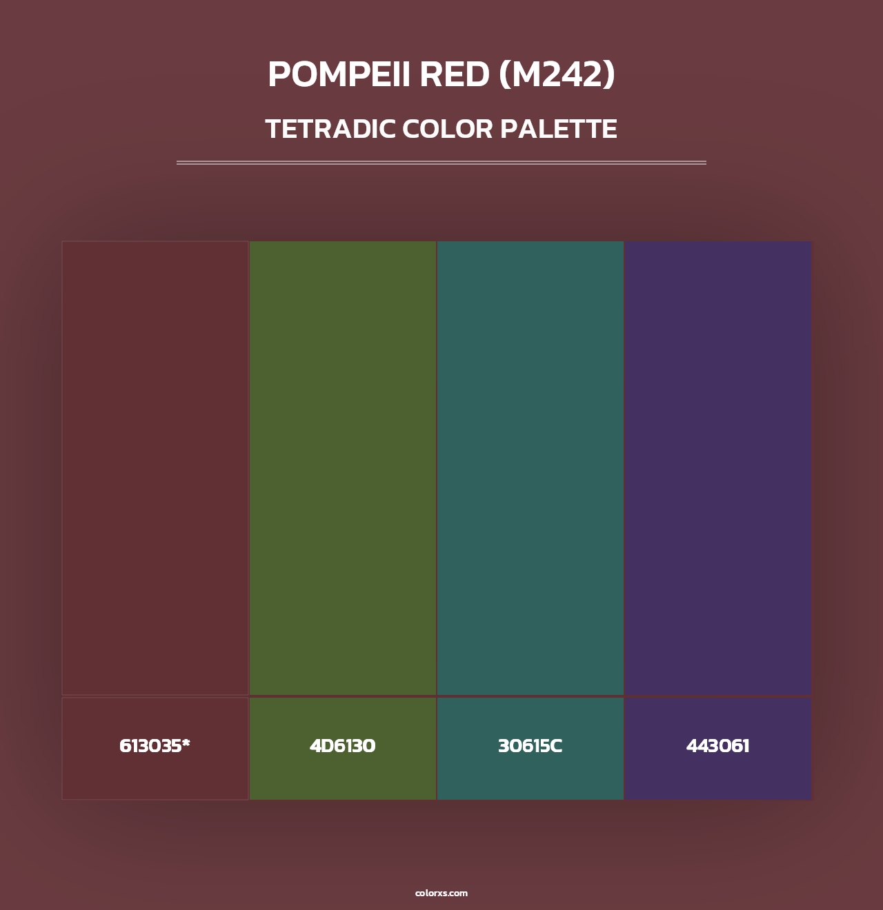 Pompeii Red (M242) - Tetradic Color Palette