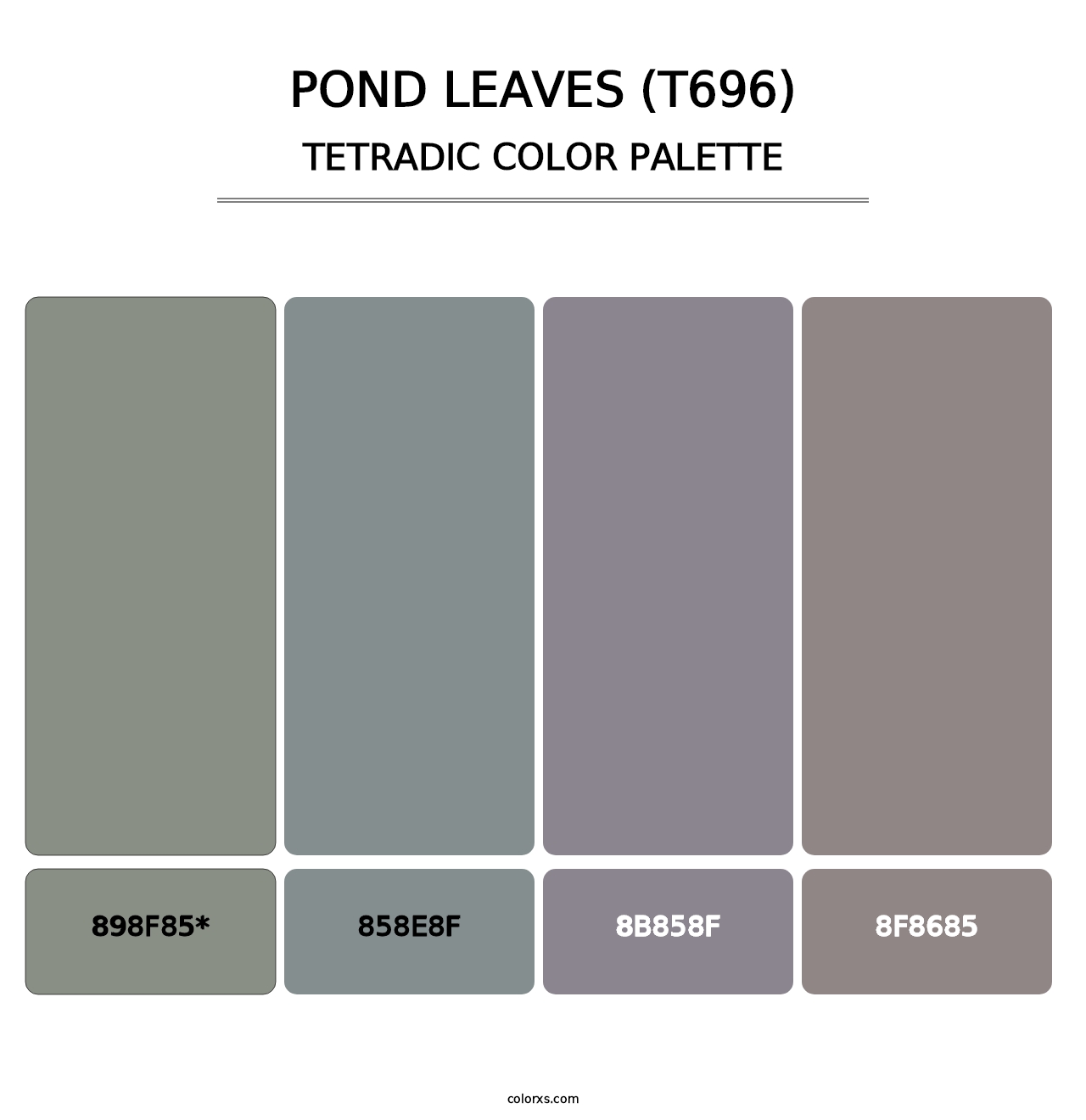 Pond Leaves (T696) - Tetradic Color Palette