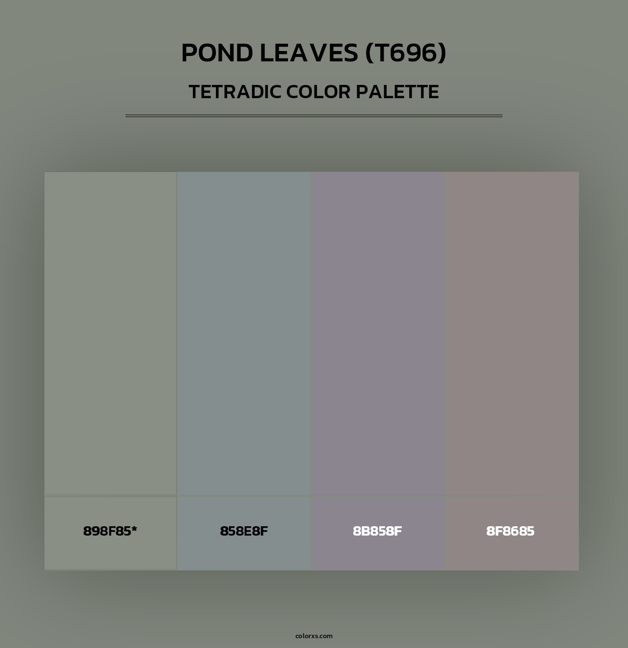 Pond Leaves (T696) - Tetradic Color Palette