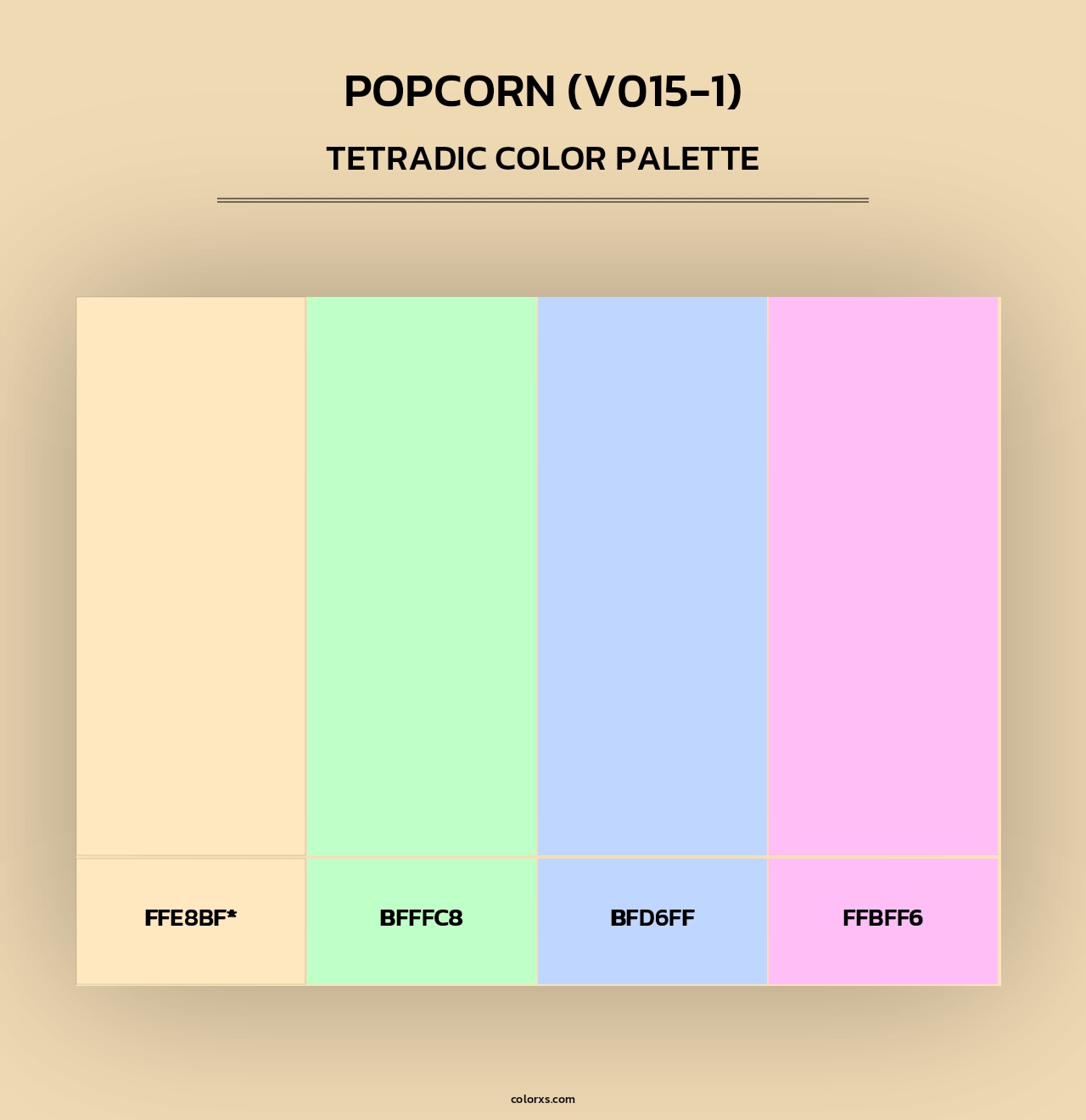 Popcorn (V015-1) - Tetradic Color Palette