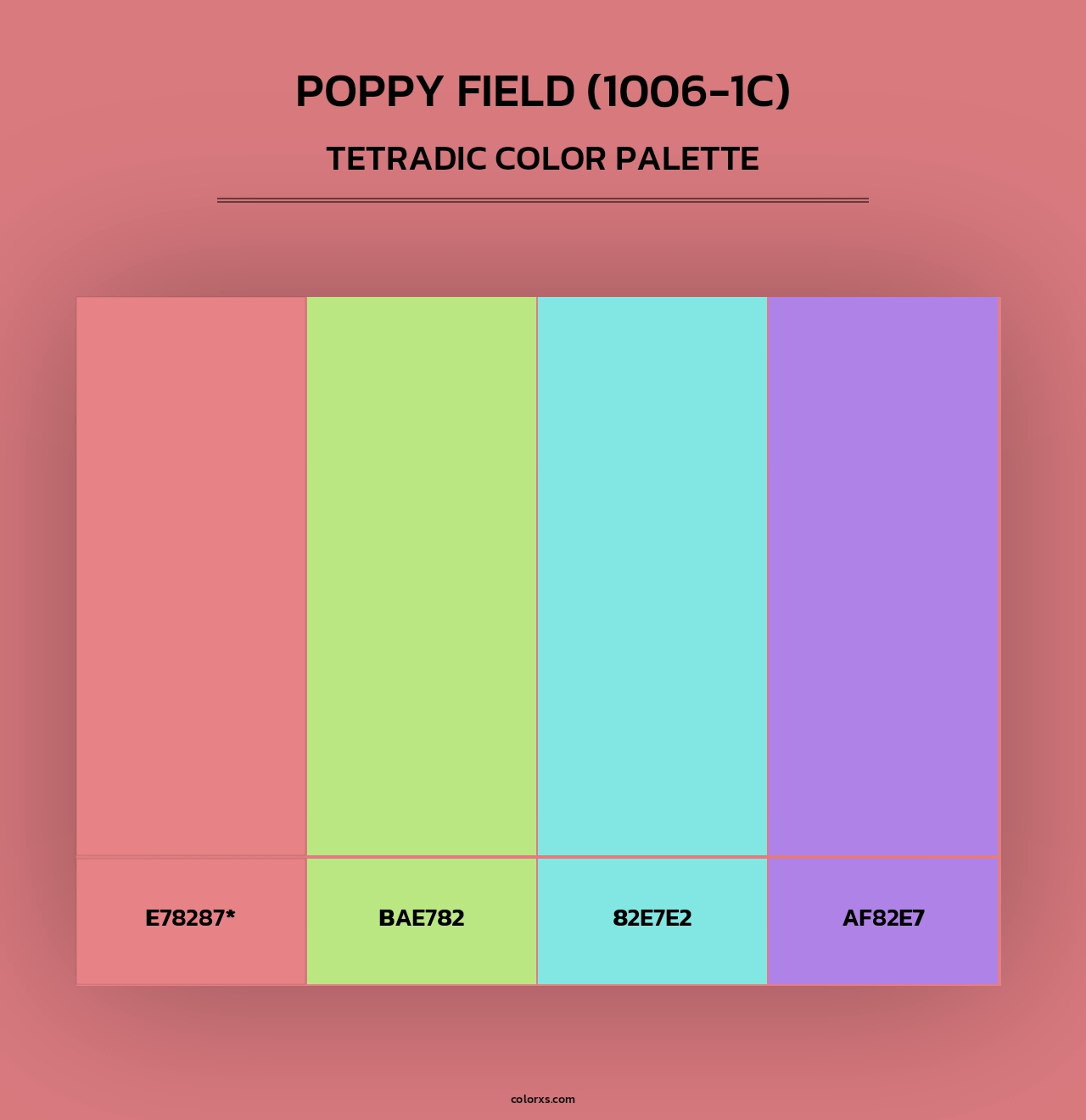 Poppy Field (1006-1C) - Tetradic Color Palette