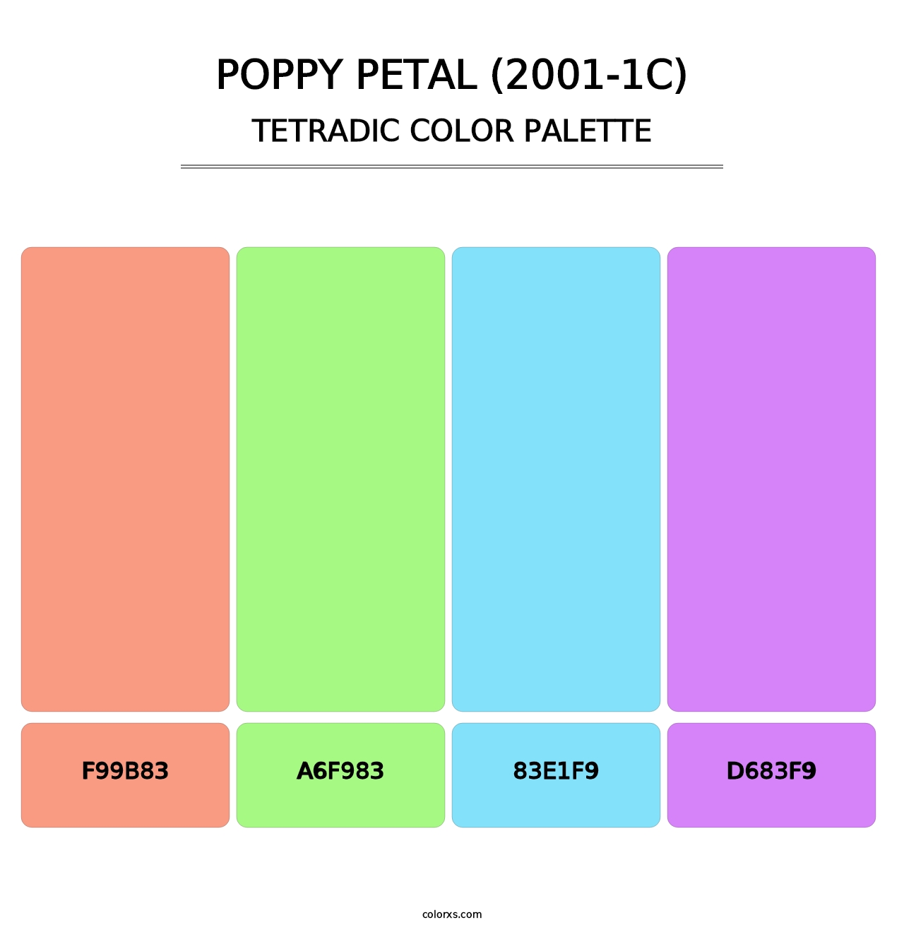 Poppy Petal (2001-1C) - Tetradic Color Palette