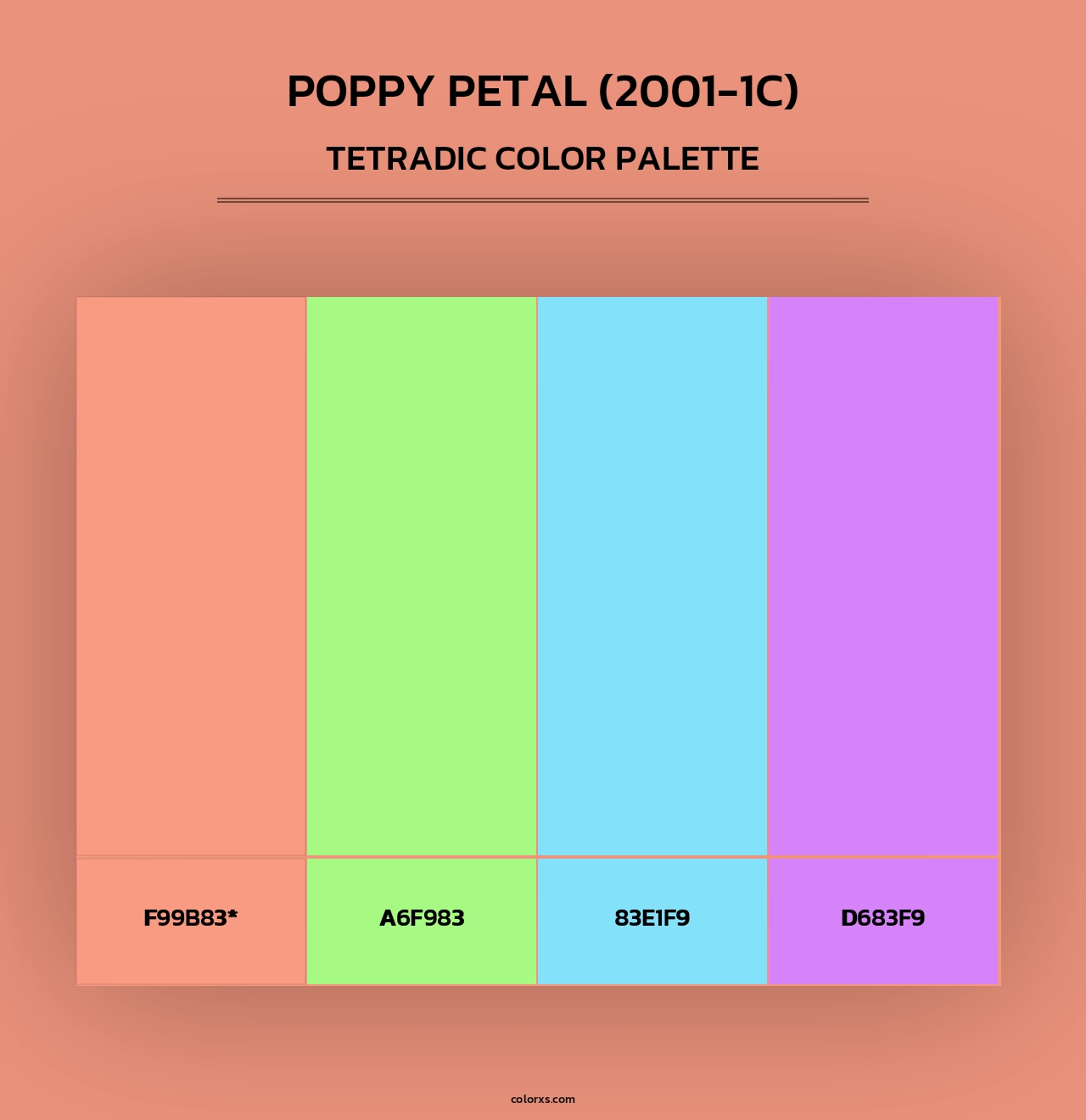 Poppy Petal (2001-1C) - Tetradic Color Palette
