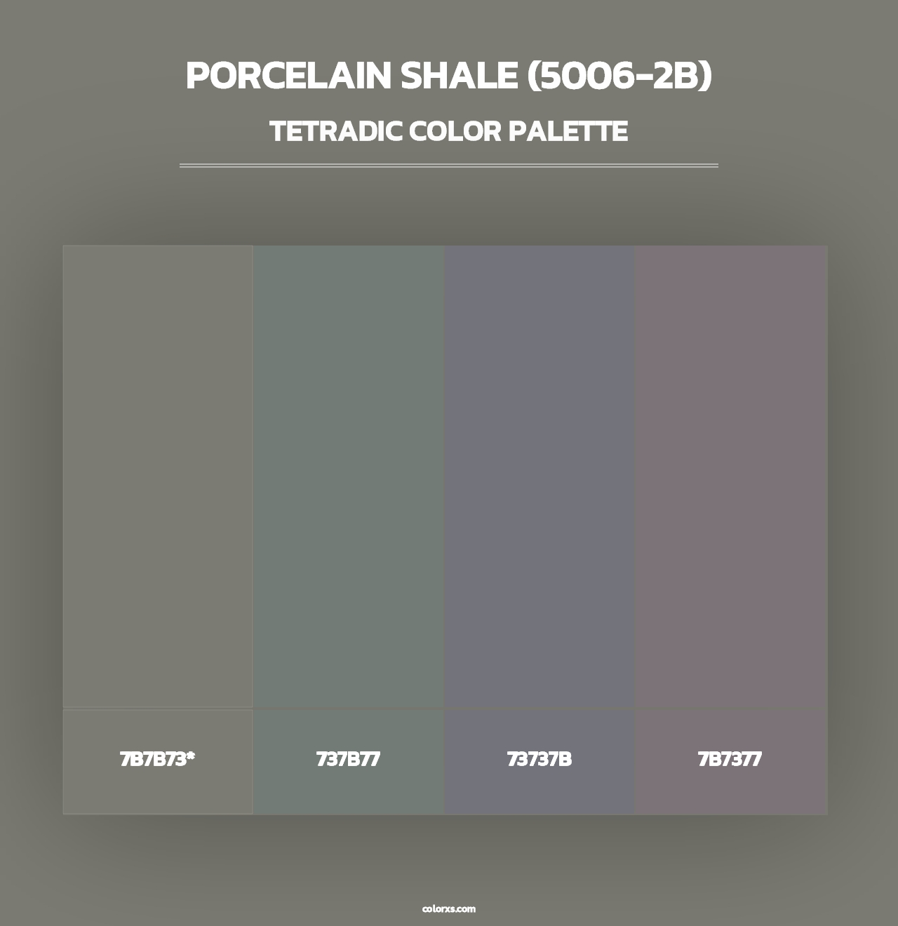 Porcelain Shale (5006-2B) - Tetradic Color Palette