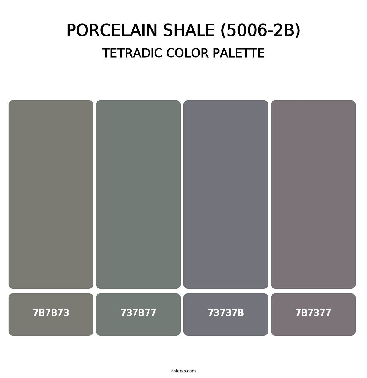 Porcelain Shale (5006-2B) - Tetradic Color Palette
